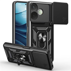 Хибриден гръб със стойка и слайдер за камера за OPPO A5 Pro 5G - черен