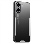Алуминиев гръб за OPPO A6x 5G - черен със сребриста рамка