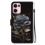 Кожен калъф тип портмоне за OPPO Reno 13 Pro 5G - черна роза - 2 Кожен калъф тип портмоне за OPPO Reno 13 Pro 5G - черна роза - 2