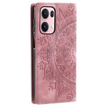 Кожен калъф тип портмоне с мандала за OPPO Reno 13 Pro 5G - светло розов - 2 Кожен калъф тип портмоне с мандала за OPPO Reno 13 Pro 5G - светло розов - 2