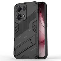 Хибриден гръб със стойка марка BIBERCAS за OPPO Reno 13 Pro 5G - черен