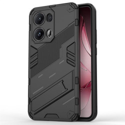 Хибриден гръб със стойка марка BIBERCAS за OPPO Reno 13 Pro 5G - черен