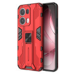 Хибриден гръб със стойка за Oppo Reno 13 Pro 5G - червен