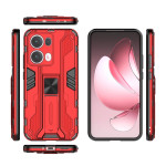 Хибриден гръб със стойка за Oppo Reno 13 Pro 5G - червен - 0