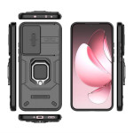 Хибриден гръб със стойка и слайдър за камера за OPPO Reno 13 Pro 5G - черен - 1