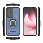 Хибриден гръб със стойка и слайдър за камера за OPPO Reno 13 Pro 5G - тъмно син - 1