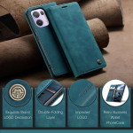 Калъф страничен flip марка CASEME за OPPO Reno 13 Pro 5G – тюркоазен - 0