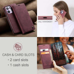 Калъф страничен flip марка CASEME за OPPO Reno 13 Pro 5G – винено червен - 3 Калъф страничен flip марка CASEME за OPPO Reno 13 Pro 5G – винено червен - 3