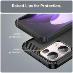 Силиконов гръб Rugged Armor за OPPO Reno 13 Pro 5G - черен - 0