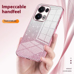 Силиконов гръб за Oppo Reno13 Pro 5G - розов брокат - 2