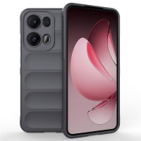 Подсилен силиконов гръб на ленти за Oppo Reno 13 Pro 5G - тъмно сив