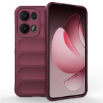 Подсилен силиконов гръб на ленти за Oppo Reno 13 Pro 5G - винено червен