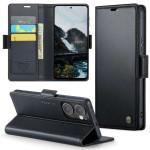 Кожен калъф страничен flip марка CASEME за Oppo Reno 13F 5G – черен - 1 Кожен калъф страничен flip марка CASEME за Oppo Reno 13F 5G – черен - 1