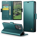 Кожен калъф страничен flip марка CASEME за Oppo Reno 13F 5G – тюркоазен - 1 Кожен калъф страничен flip марка CASEME за Oppo Reno 13F 5G – тюркоазен - 1
