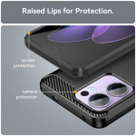 Силиконов гръб Rugged Armor за Oppo Reno 13F 5G - черен - 0