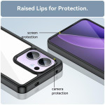 Силиконов гръб Rugged Armor за Oppo Reno 13F 5G - черна рамка - 0