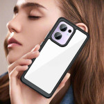 Силиконов гръб Rugged Armor за Oppo Reno 13F 5G - черна рамка - 1