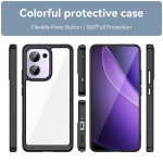 Силиконов гръб Rugged Armor за Oppo Reno 13F 5G - черна рамка - 2
