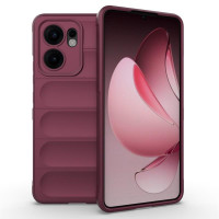 Подсилен силиконов гръб на ленти за Oppo Reno 13F 5G - винено червен