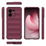 Подсилен силиконов гръб на ленти за Oppo Reno 13F 5G - винено червен - 0