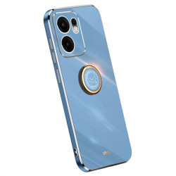 Силиконов гръб със стойка тип пръстен марка XINLI за Oppo Reno 13F 5G - син