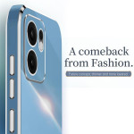 Силиконов гръб със стойка тип пръстен марка XINLI за Oppo Reno 13F 5G - син - 0