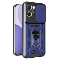 Хибриден гръб със стойка и слайдър за камера за OPPO Reno 14F - тъмно син