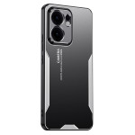 Алуминиев гръб за OPPO Reno 14F - черен със сребрист ръб