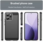 Силиконов гръб Rugged Armor за OPPO Reno 14F - черен - 1