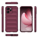 Подсилен силиконов гръб на ленти за OPPO Reno 14F - винено червен - 1