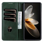 Кожен калъф страничен flip марка AZNS за OPPO Reno 16 Pro 5G – тъмно зелен - 2