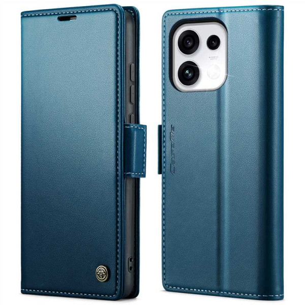 Кожен калъф страничен flip марка CASEME за OPPO Reno 16 Pro 5G – син Кожен калъф страничен flip марка CASEME за OPPO Reno 16 Pro 5G – син