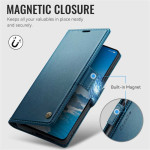 Кожен калъф страничен flip марка CASEME за OPPO Reno 16 Pro 5G – син - 0 Кожен калъф страничен flip марка CASEME за OPPO Reno 16 Pro 5G – син - 0