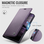 Кожен калъф страничен flip марка CASEME за OPPO Reno 16 Pro 5G – лилав - 3 Кожен калъф страничен flip марка CASEME за OPPO Reno 16 Pro 5G – лилав - 3