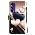 Калъф страничен флип за Samsung Galaxy А17 5G/A26 5G - две сърца - 1 Калъф страничен флип за Samsung Galaxy А17 5G/A26 5G - две сърца - 1