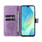 Калъф тип портмоне с дърво за Samsung Galaxy А17 5G/A26 5G - лилав - 2 Калъф тип портмоне с дърво за Samsung Galaxy А17 5G/A26 5G - лилав - 2