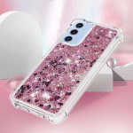 Силиконов гръб с течност с брокат за Samsung Galaxy А17 5G - розов - 1 Силиконов гръб с течност с брокат за Samsung Galaxy А17 5G - розов - 1