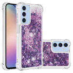 Силиконов гръб с течност с брокат за Samsung Galaxy А17 5G - лилав - 1 Силиконов гръб с течност с брокат за Samsung Galaxy А17 5G - лилав - 1