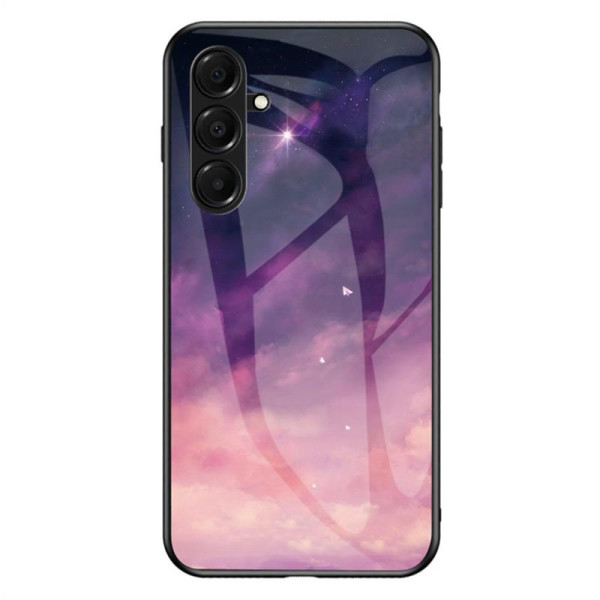 Силиконов кейс със стъклен гръб за Samsung Galaxy А17 5G/A26 5G - лилаво небе Силиконов кейс със стъклен гръб за Samsung Galaxy А17 5G/A26 5G - лилаво небе