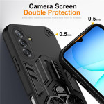 Хибриден гръб със стойка за Samsung Galaxy А17 5G - черен - 1