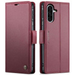 Кожен калъф страничен flip марка CASEME за Samsung Galaxy А17 5G – винено червен Кожен калъф страничен flip марка CASEME за Samsung Galaxy А17 5G – винено червен