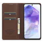 Кожен калъф тип портмоне марка LC.IMEEKE за Samsung Galaxy А17 5G - кафяв - 2 Кожен калъф тип портмоне марка LC.IMEEKE за Samsung Galaxy А17 5G - кафяв - 2