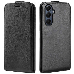 Кожен калъф flip за Samsung Galaxy А17 5G - черен