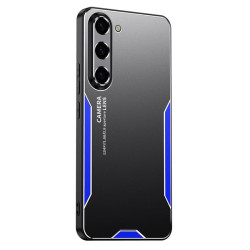 Алуминиев гръб за Samsung Galaxy А17 5G - черен със синя рамка