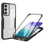 Цялостен гръб от силикон и пластмаса за Samsung Galaxy А17 5G - прозрачен с черна рамка