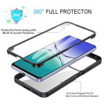 Цялостен гръб от силикон и пластмаса за Samsung Galaxy А17 5G - прозрачен с черна рамка - 3