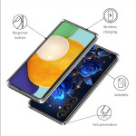 Силиконов гръб за Samsung Galaxy A26 5G - сини рози - 1