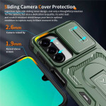 Хибриден гръб със стойка и слайдър за камера за Samsung Galaxy А17 5G/A26 5G - зелен - 2