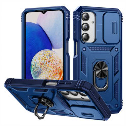 Хибриден гръб със стойка и слайдър за камера за Samsung Galaxy A26 5G - син