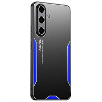 Алуминиев гръб за Samsung Galaxy A26 5G - черен със синя рамка